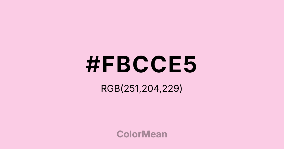 #FBCCE5 color swatch