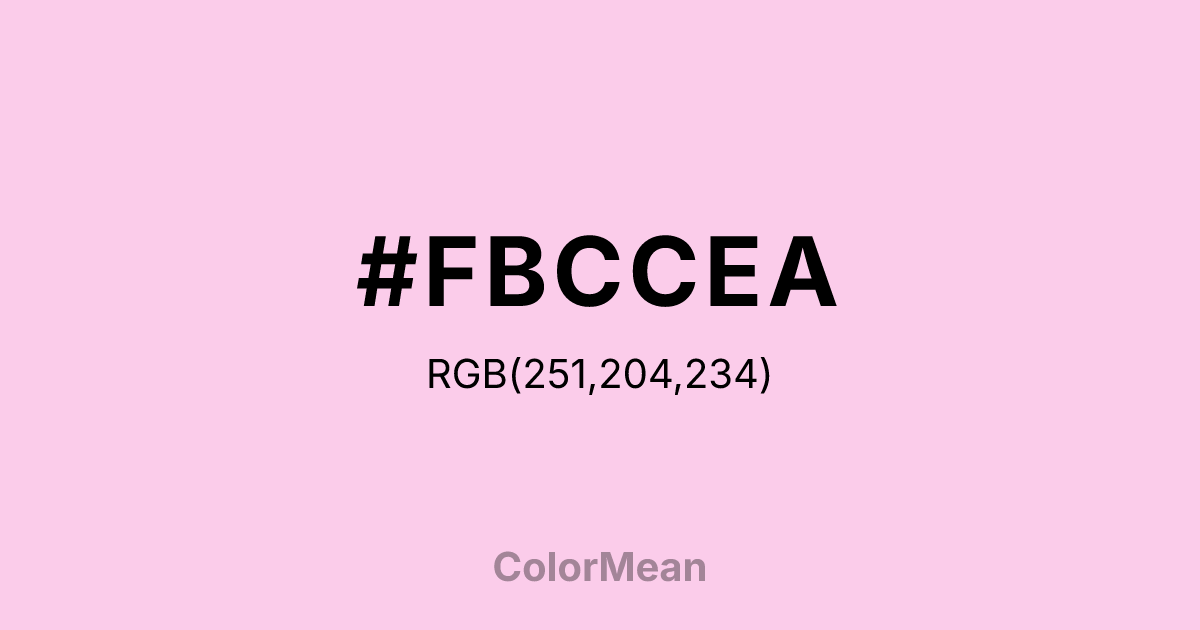 #FBCCEA color swatch