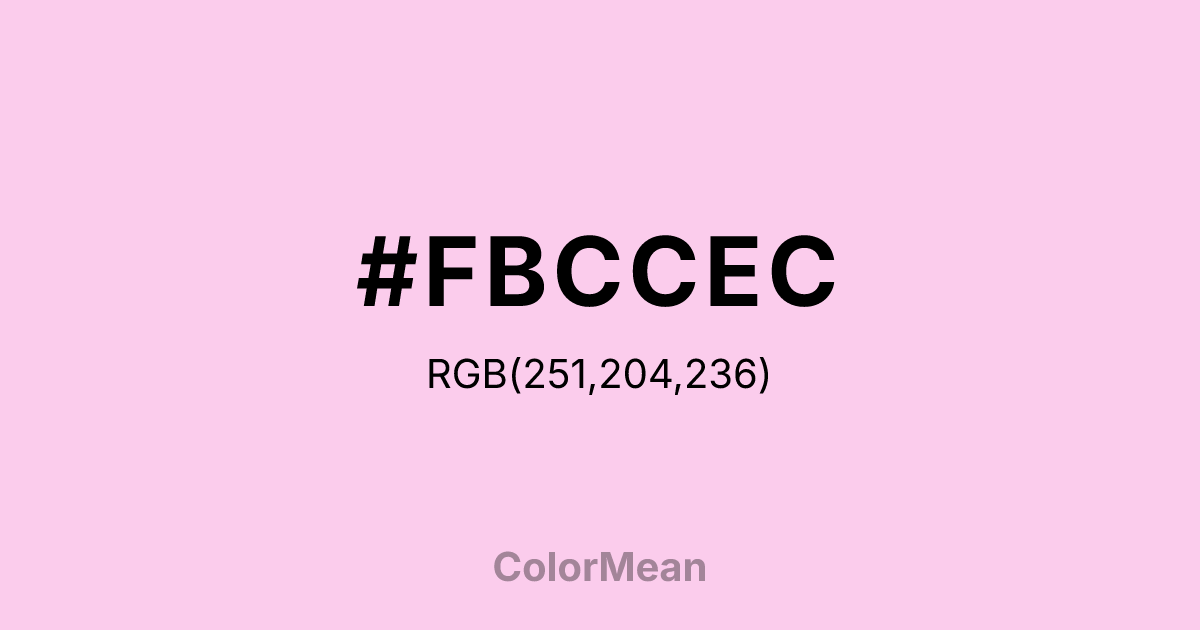 #FBCCEC color swatch