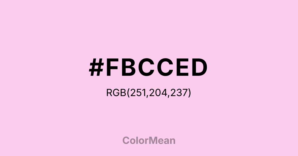 #FBCCED color swatch