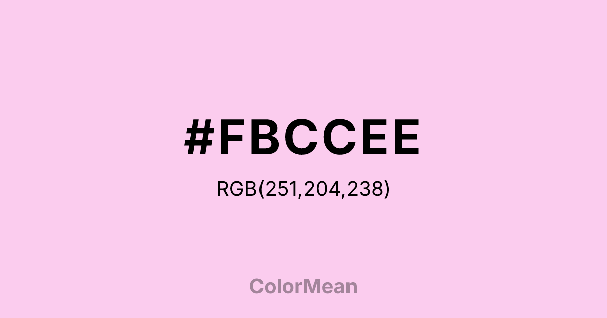 #FBCCEE color swatch