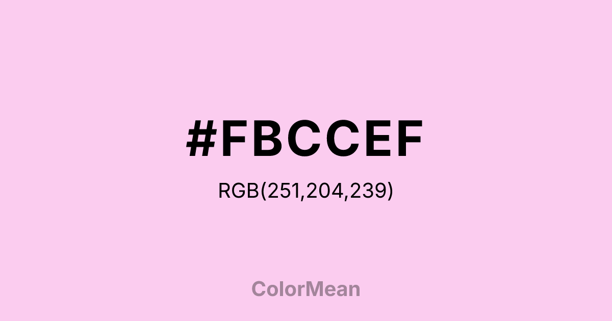 #FBCCEF color swatch
