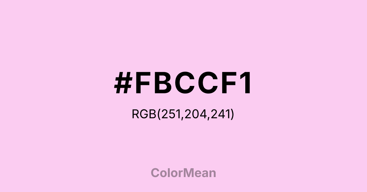 #FBCCF1 color swatch