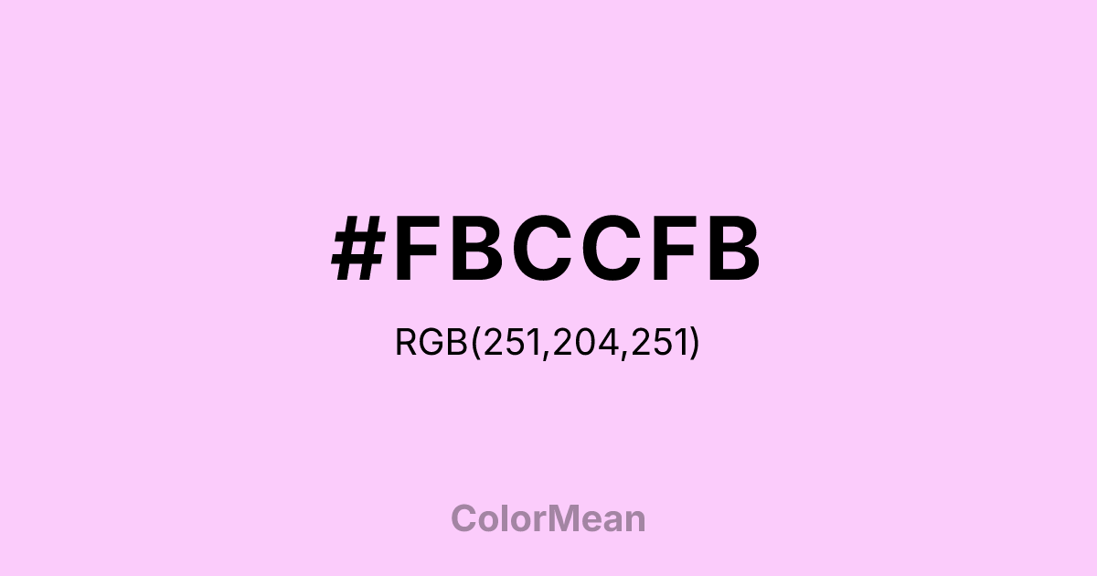 #FBCCFB color swatch