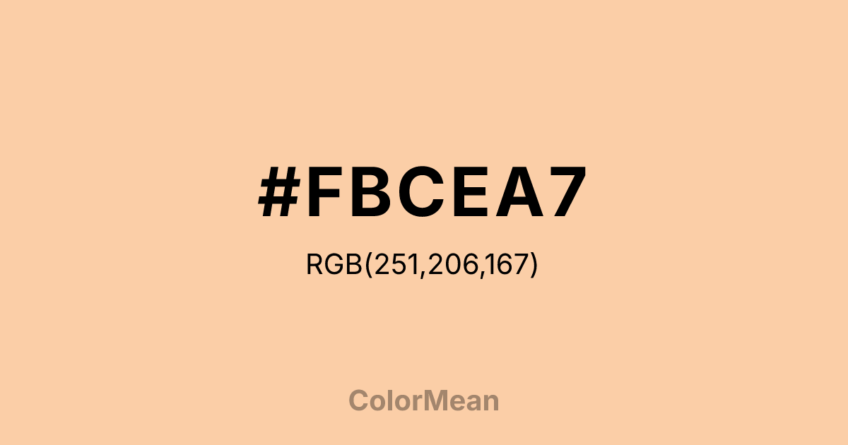 #FBCEA7 color swatch