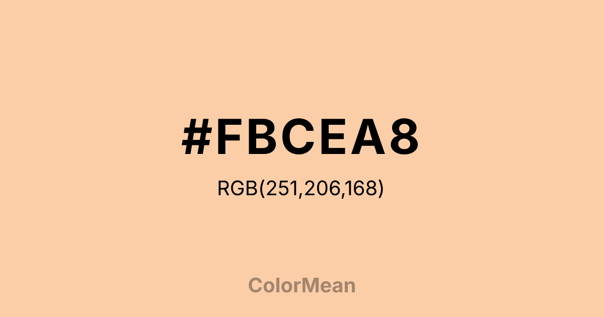 #FBCEA8 color swatch
