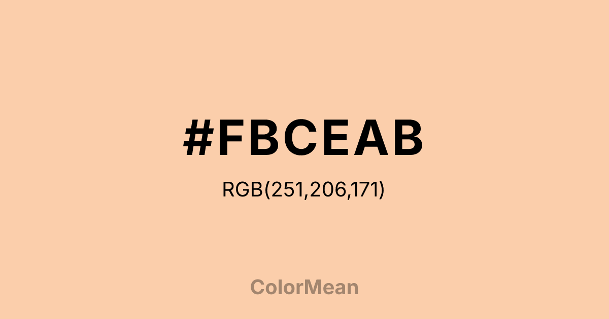 #FBCEAB color swatch