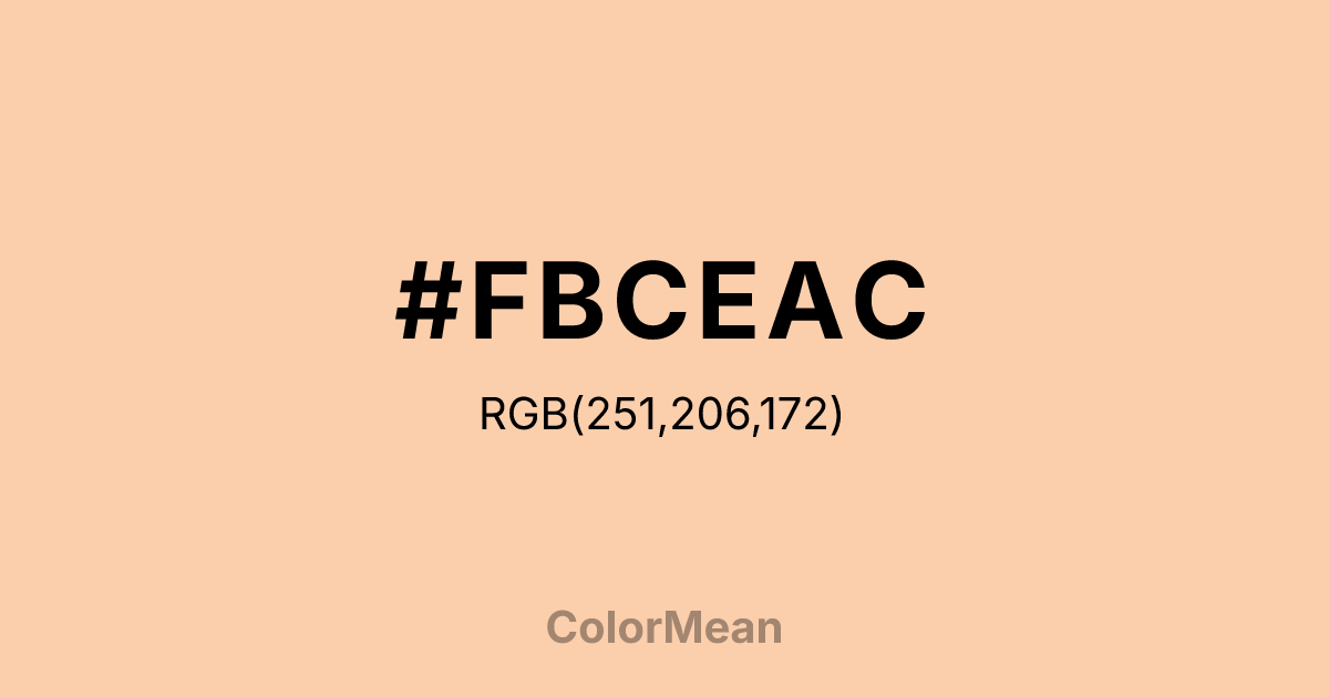#FBCEAC color swatch