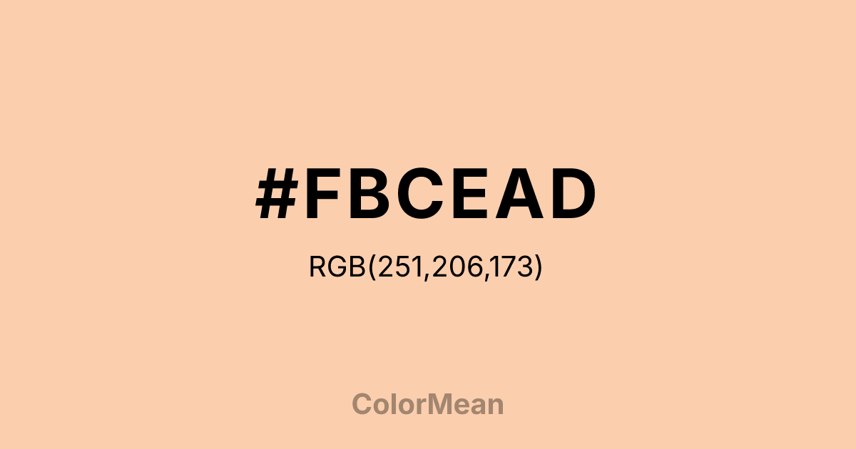 #FBCEAD color swatch