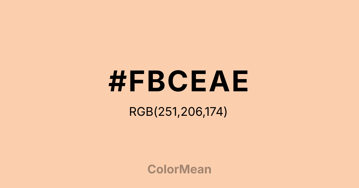 #FBCEAE color swatch