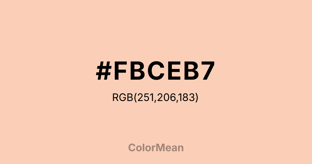 #FBCEB7 color swatch