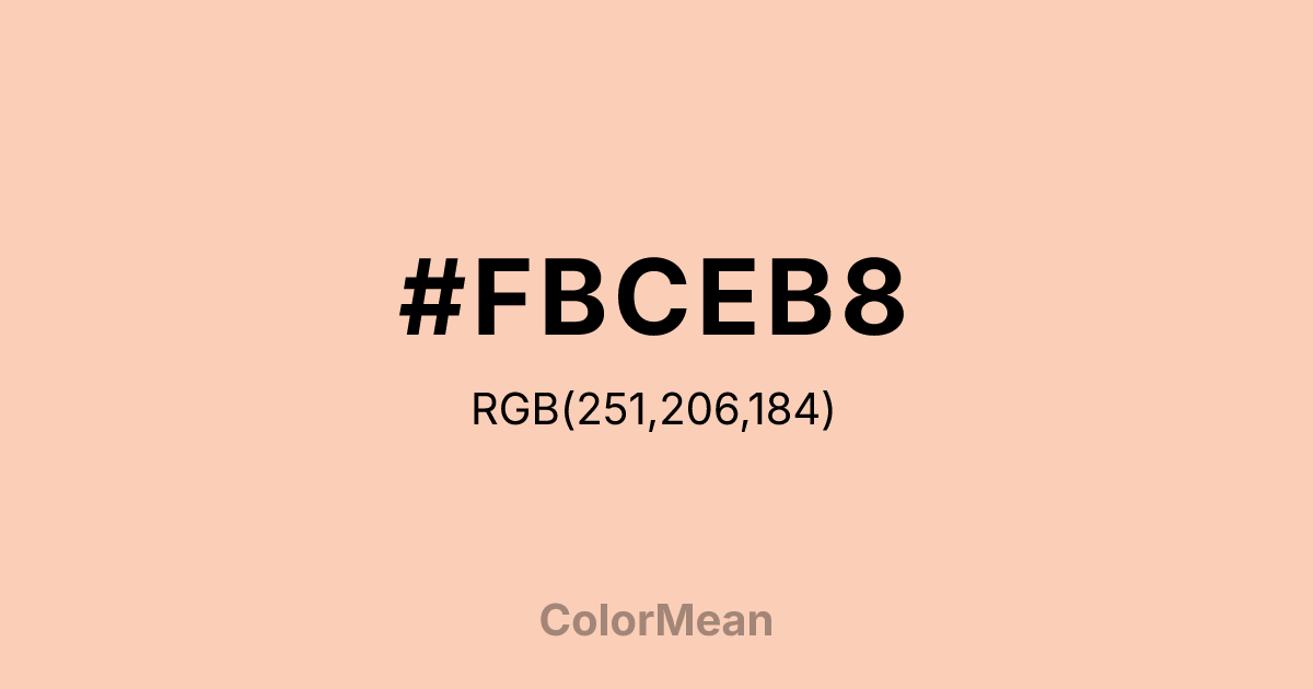 #FBCEB8 color swatch