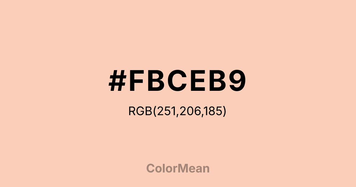 #FBCEB9 color swatch