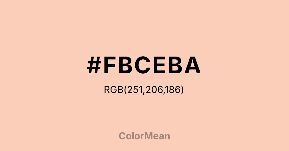 #FBCEBA color swatch