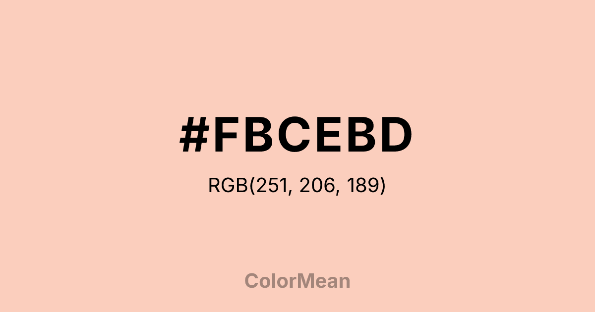 #FBCEBD color swatch