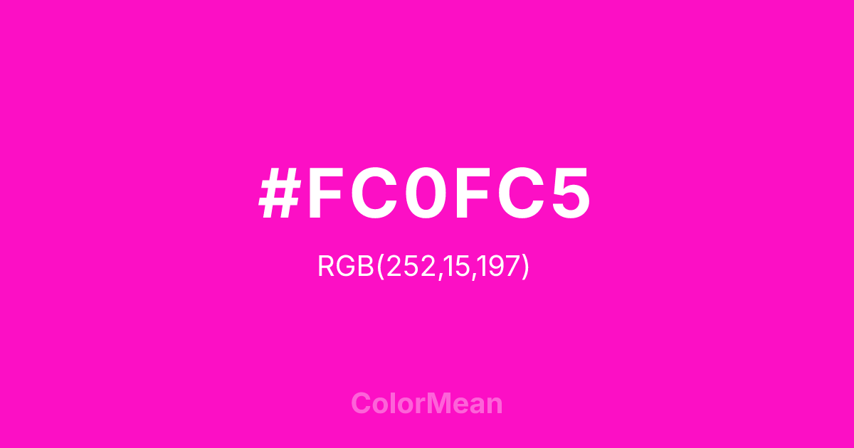#FC0FC5 color swatch