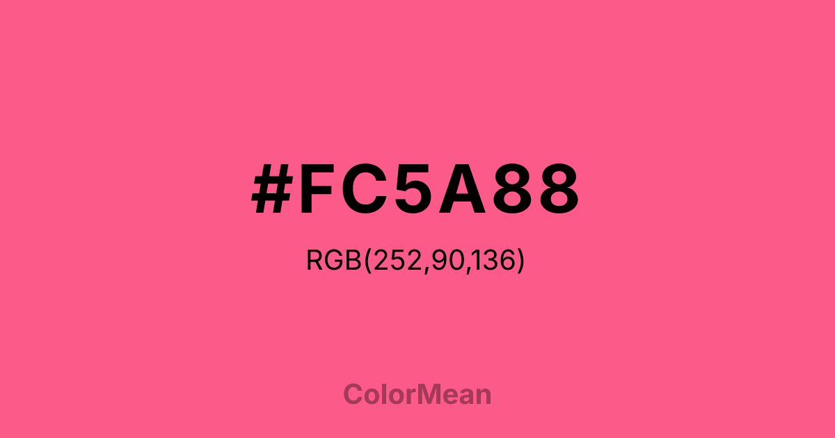 #FC5A88 color swatch