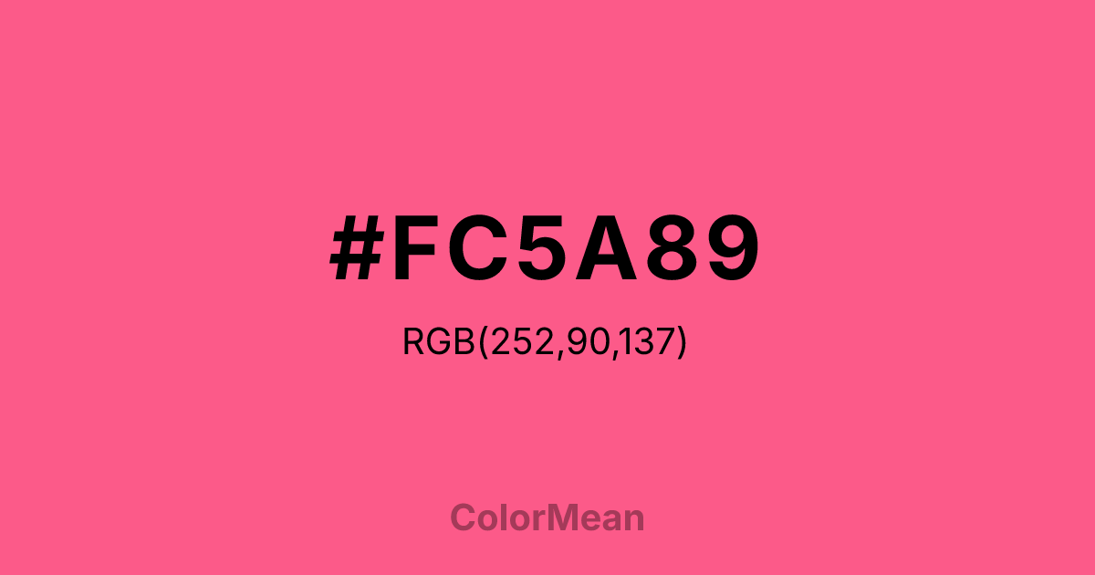 #FC5A89 color swatch