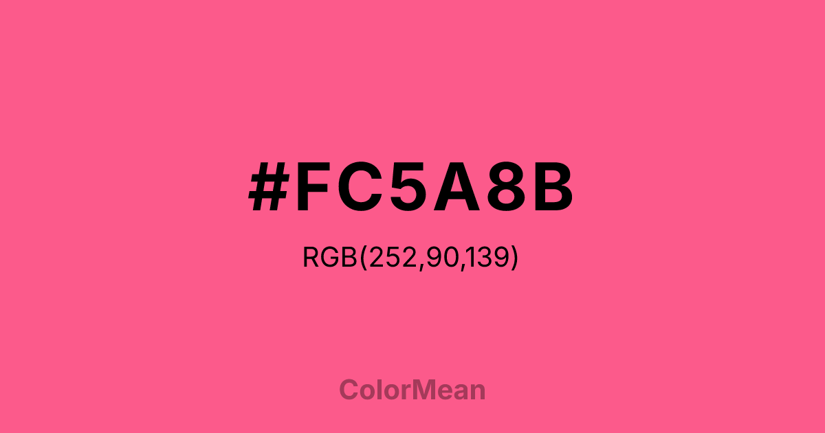 #FC5A8B color swatch