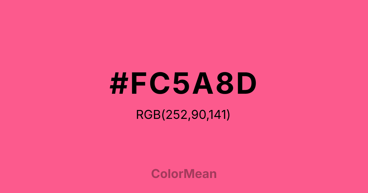 #FC5A8D color swatch