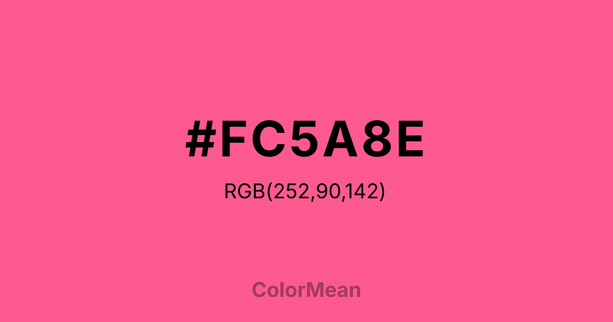 #FC5A8E color swatch