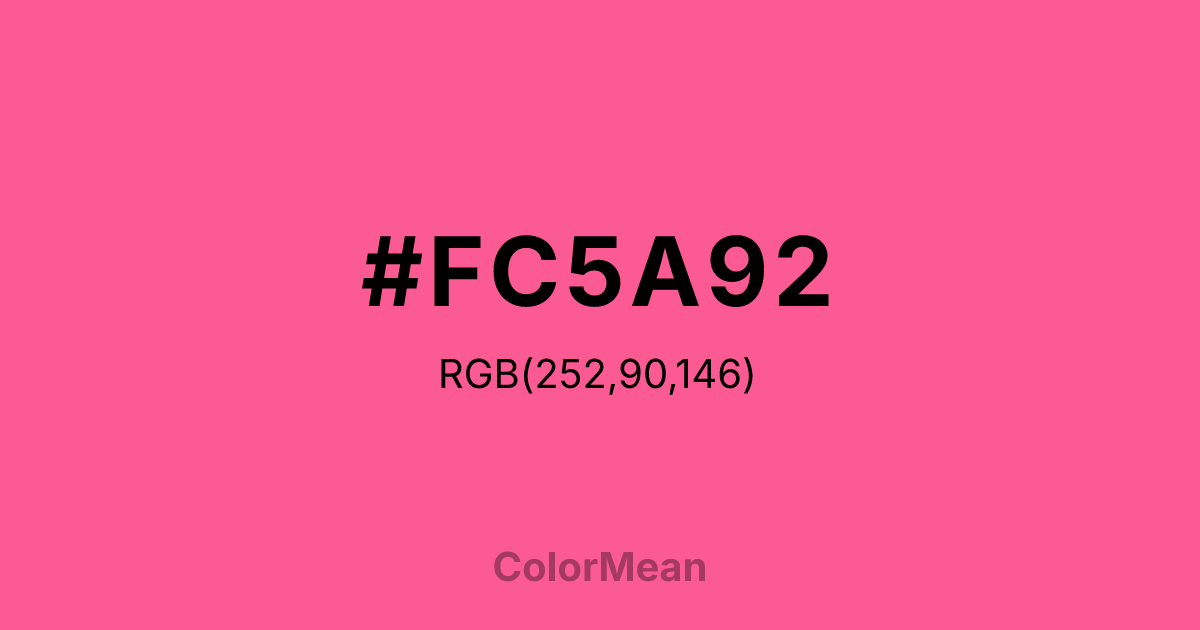 #FC5A92 color swatch