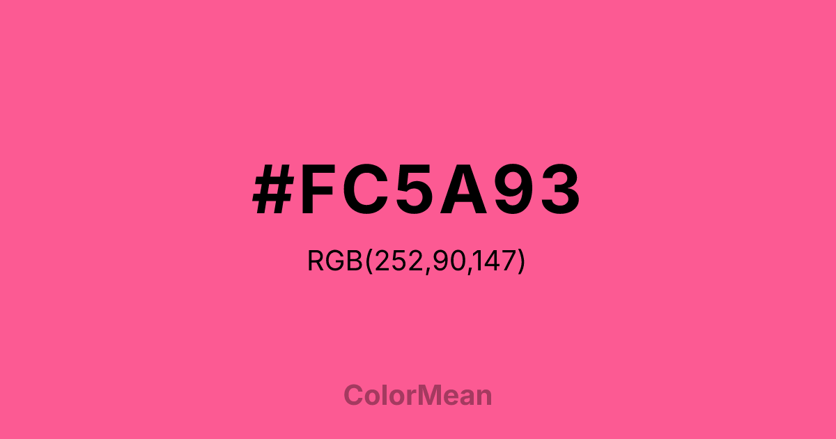 #FC5A93 color swatch
