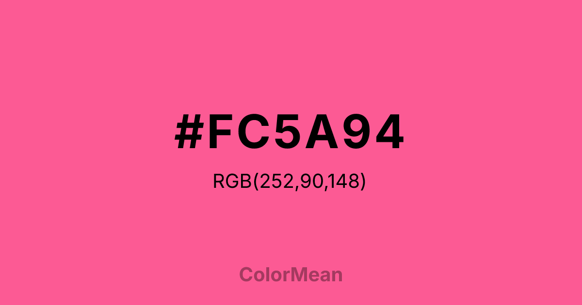 #FC5A94 color swatch