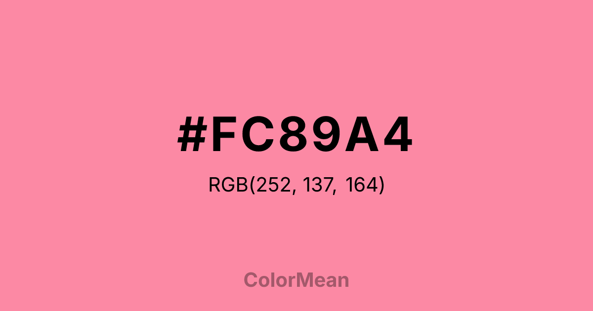 #FC89A4 color swatch
