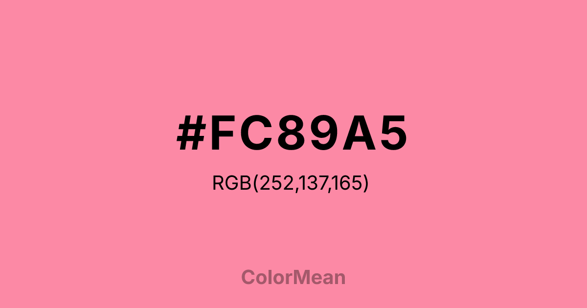 #FC89A5 color swatch