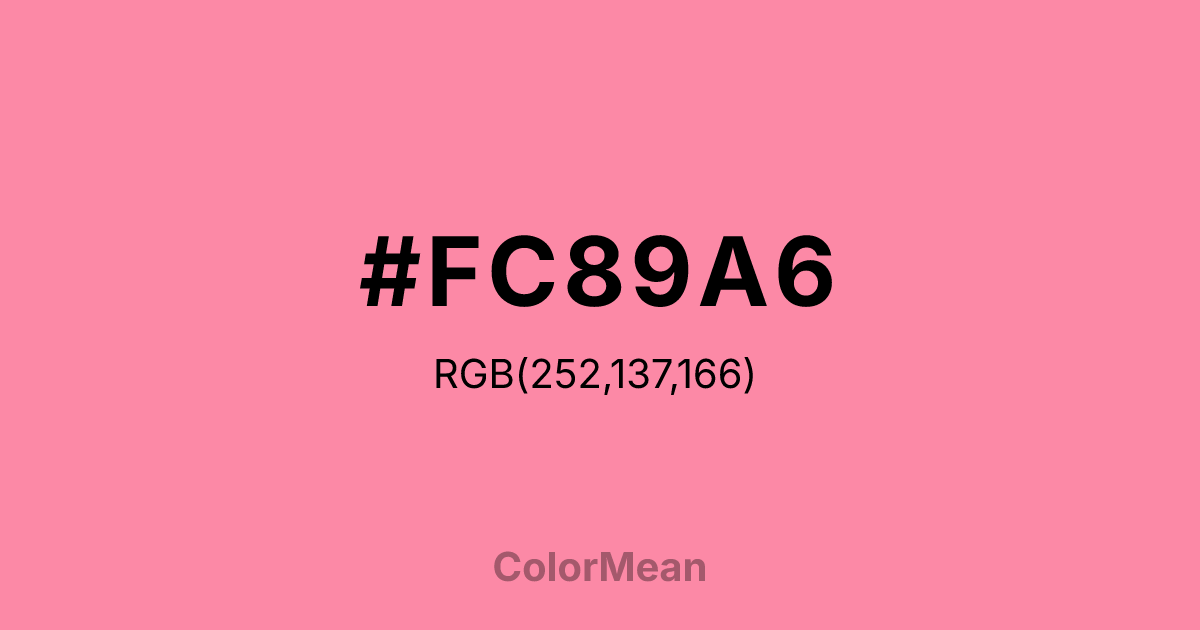 #FC89A6 color swatch