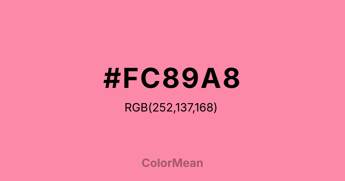 #FC89A8 color swatch
