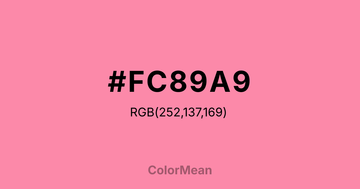 #FC89A9 color swatch