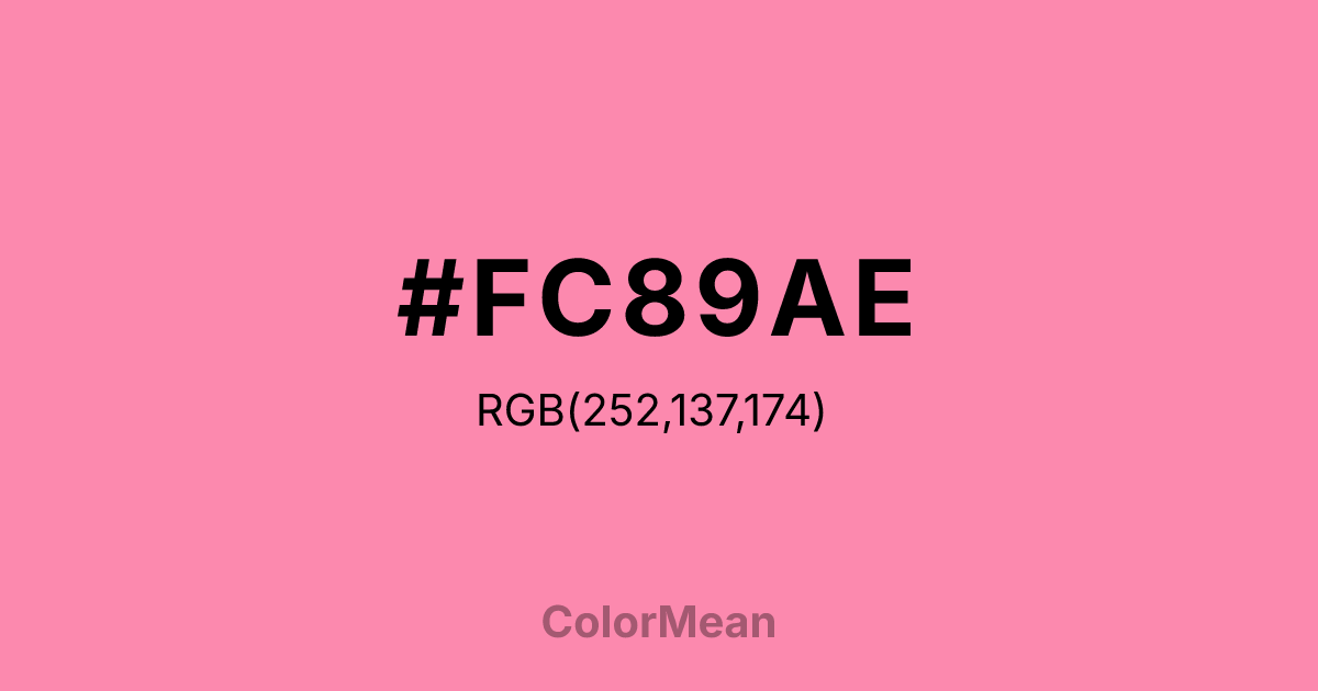 #FC89AE color swatch