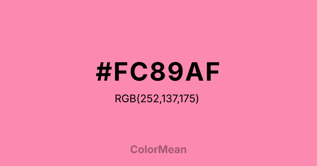 #FC89AF color swatch