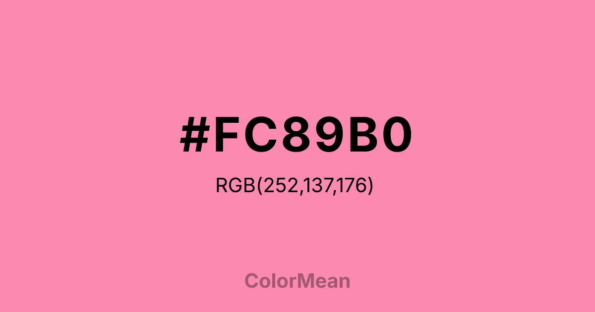 #FC89B0 color swatch