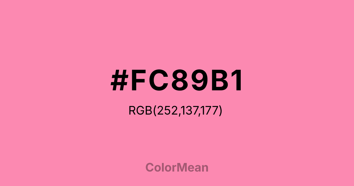 #FC89B1 color swatch