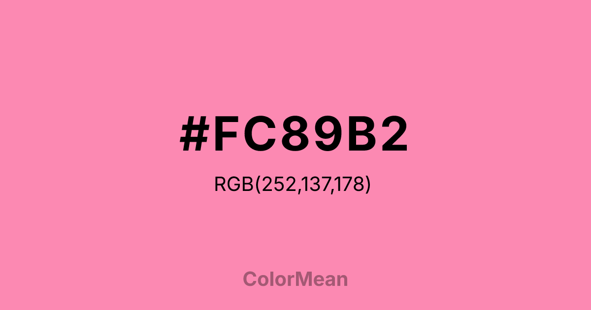 #FC89B2 color swatch