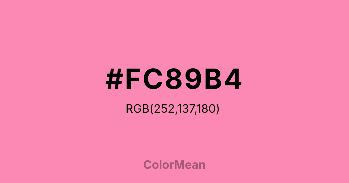 #FC89B4 color swatch
