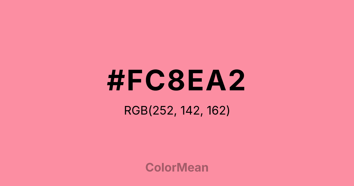 #FC8EA2 color swatch