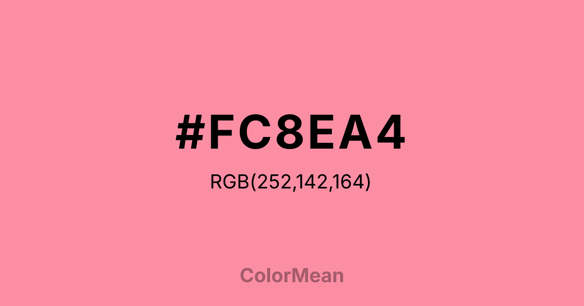 #FC8EA4 color swatch