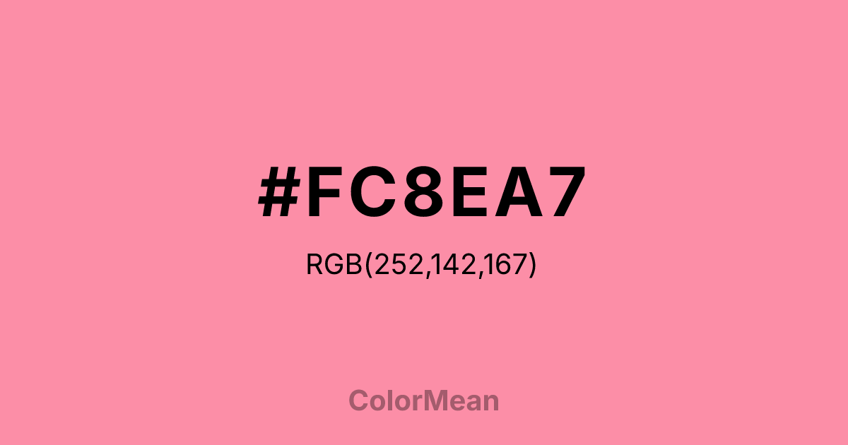 #FC8EA7 color swatch