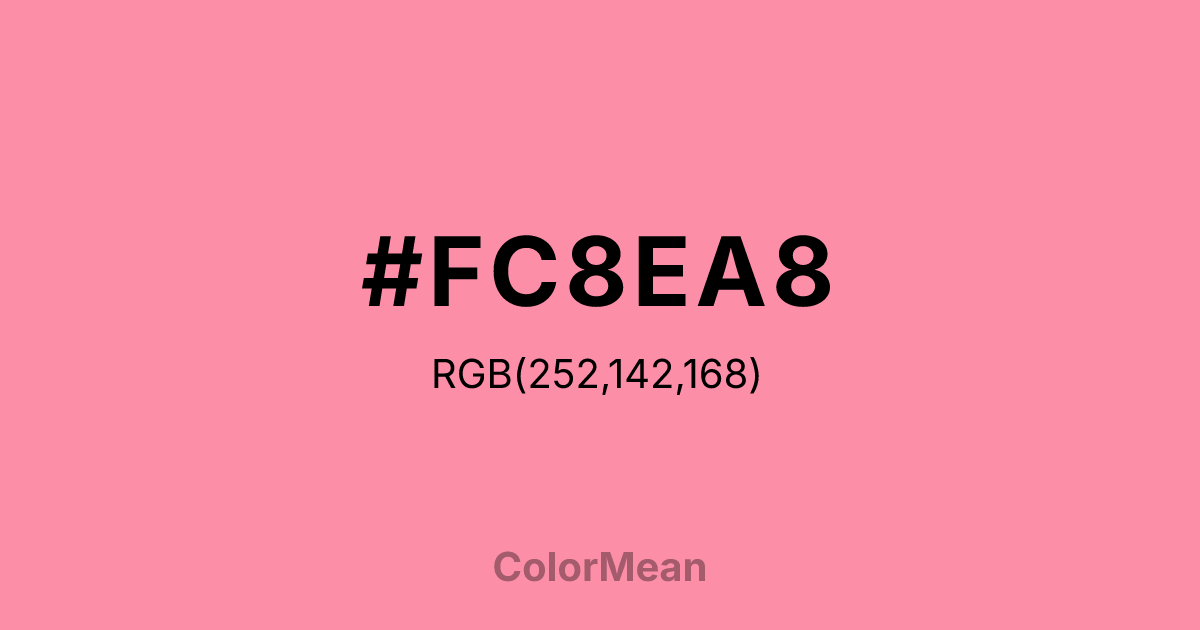 #FC8EA8 color swatch