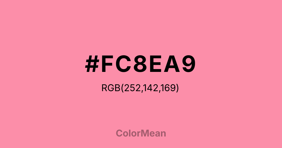 #FC8EA9 color swatch