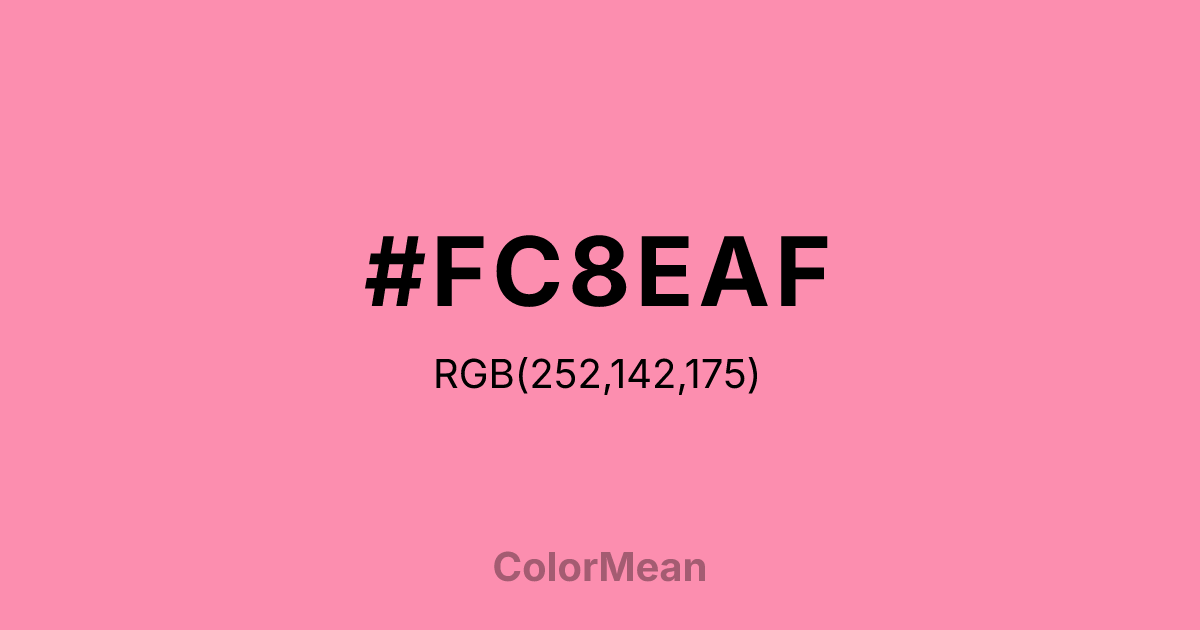 #FC8EAF color swatch