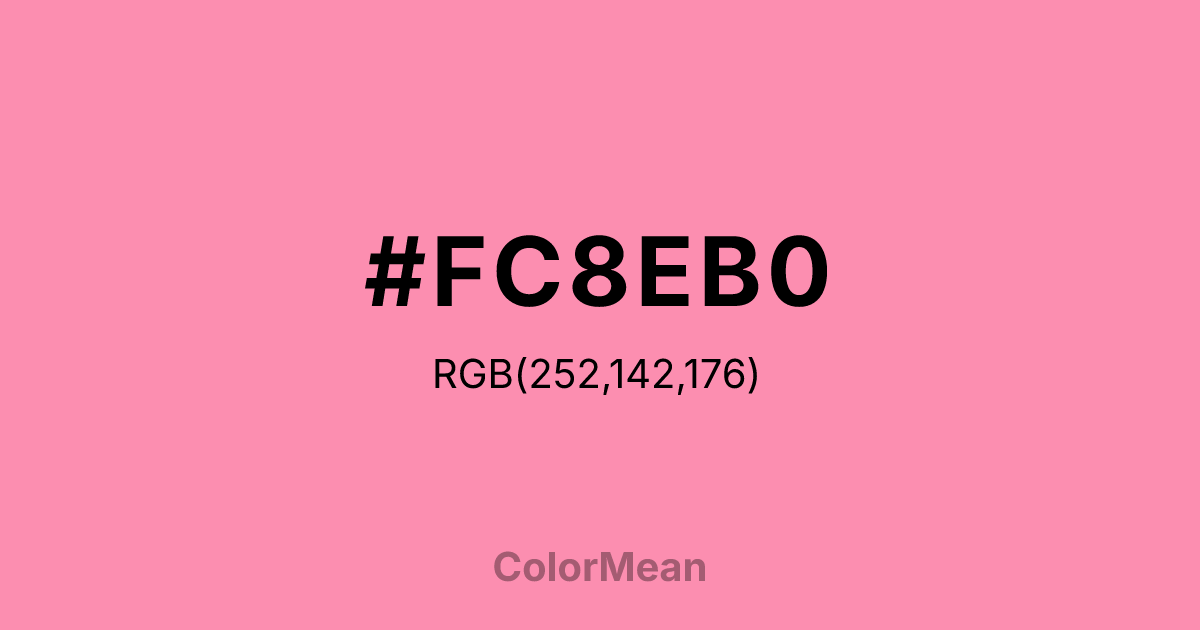 #FC8EB0 color swatch