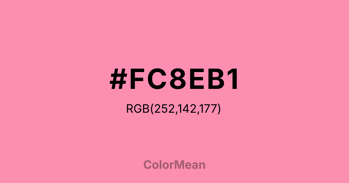 #FC8EB1 color swatch