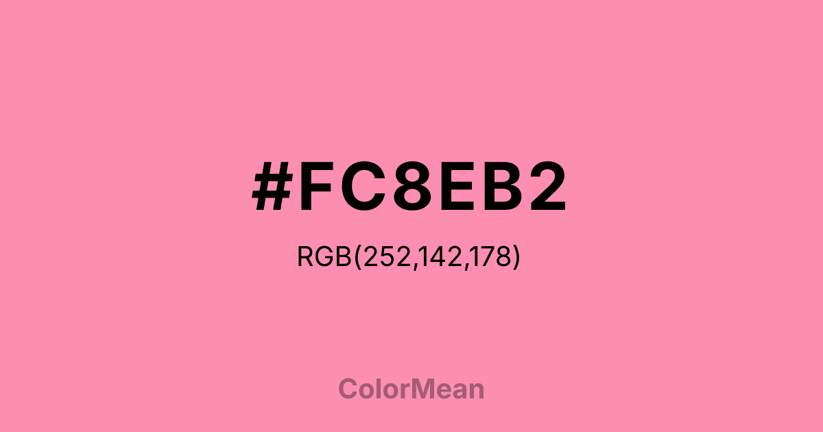 #FC8EB2 color swatch