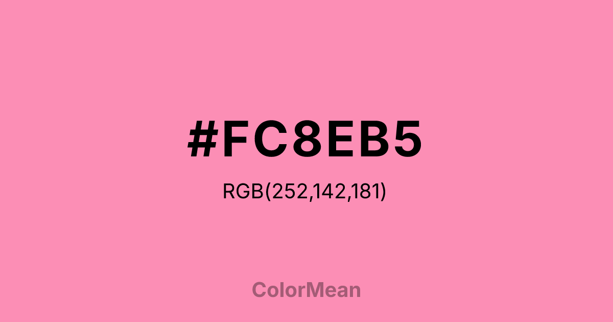 #FC8EB5 color swatch