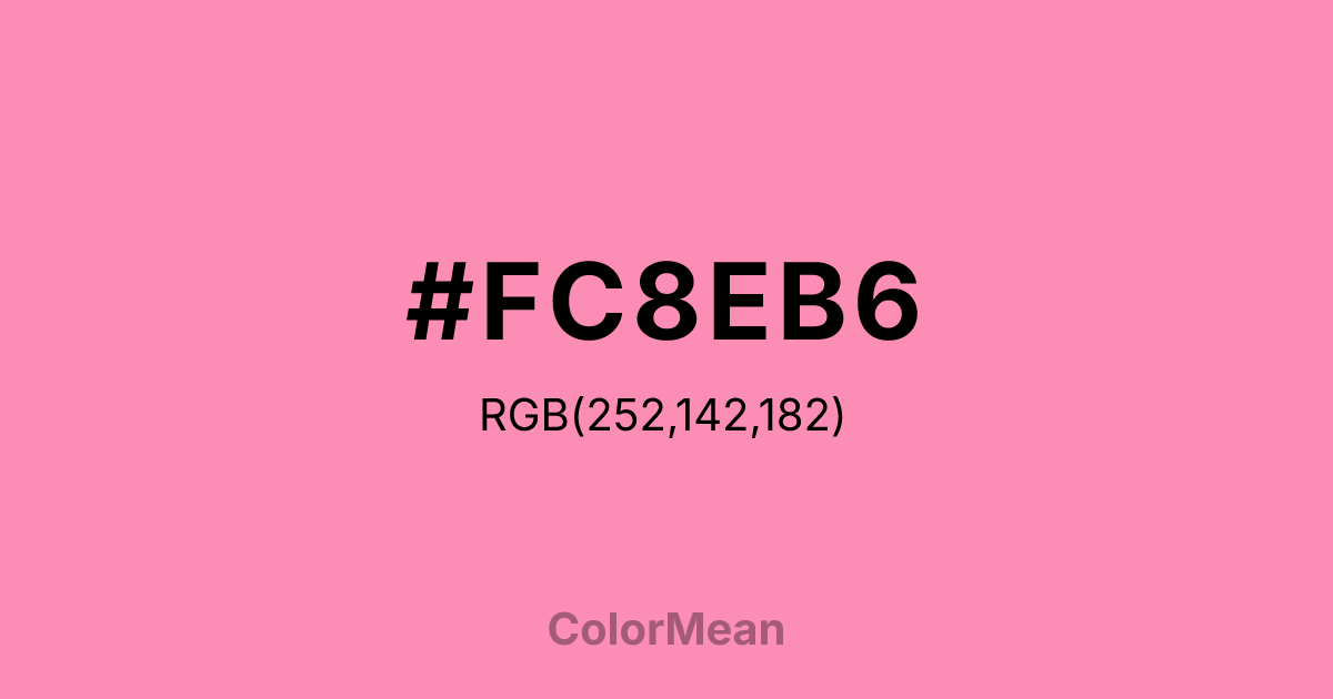 #FC8EB6 color swatch